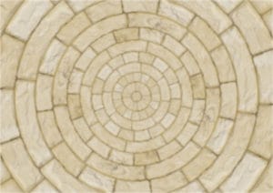 Sandsteinplatten ringförmig verlegt – Hintergrundbild - (leicht verschwommen)
